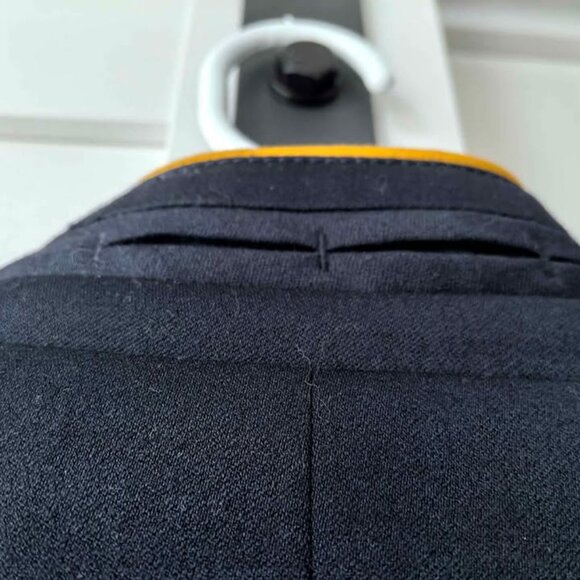 PRICH Wool Military Trench Coat – Navy with Gold Trim - Picture 4 of 10